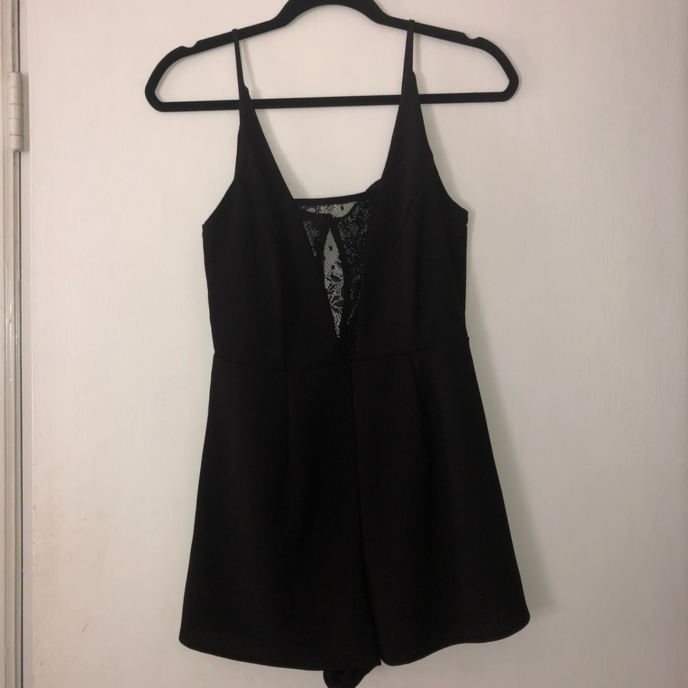 Black Lace Romper